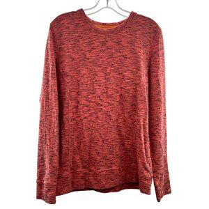 Field & Stream Women's Long Sleeve Pullover Top Coral/Black Size Large